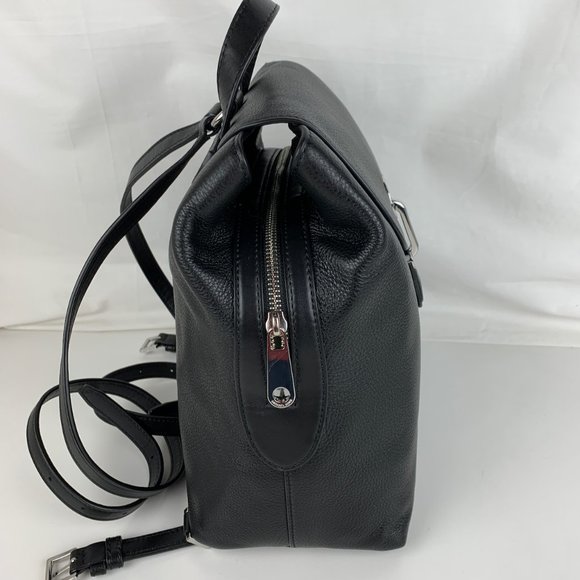 New Michael Kors Raven Leather Medium Backpack - Picture 5 of 9